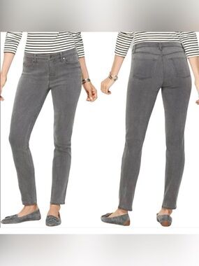 Talbot’s Gray Denim Flawless Five Pocket Slim Ankle Jeans 8 NWT